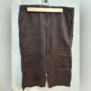 Women’s Talbots Chocolate Brown 100% Linen Capris